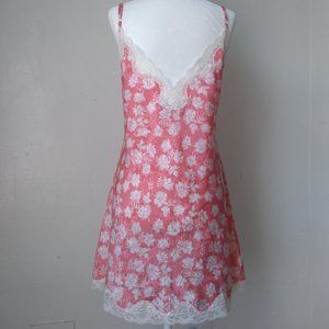 1980s Vintage Victoria's Secret Pretty in Pink Floral Slip Dress